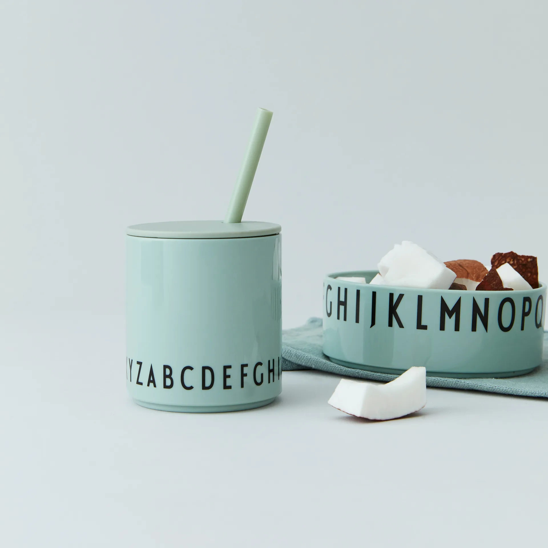 Eat & Learn kinderbeker, Groen Design Letters