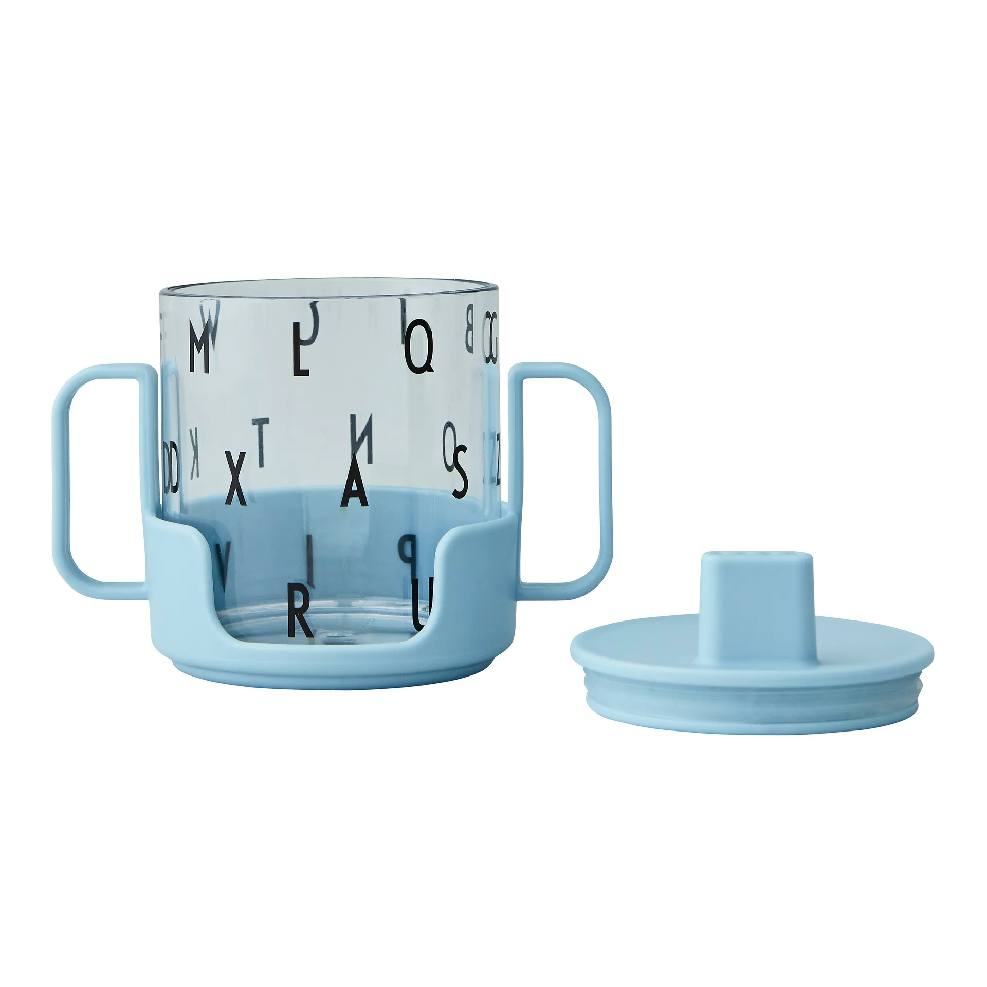 Grow with your cup beker, Lichtblauw Design Letters