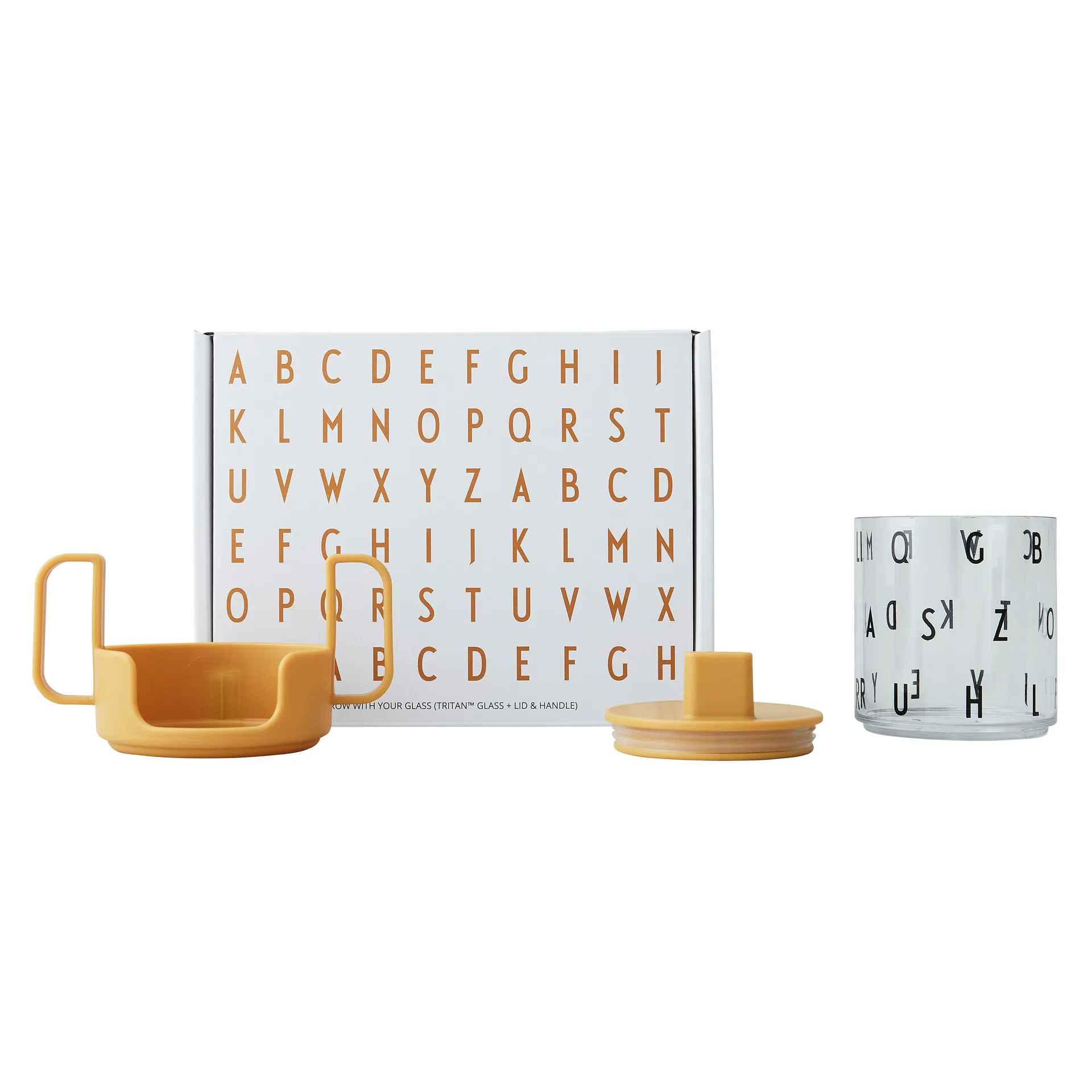 Grow with your cup beker, Mustard Design Letters