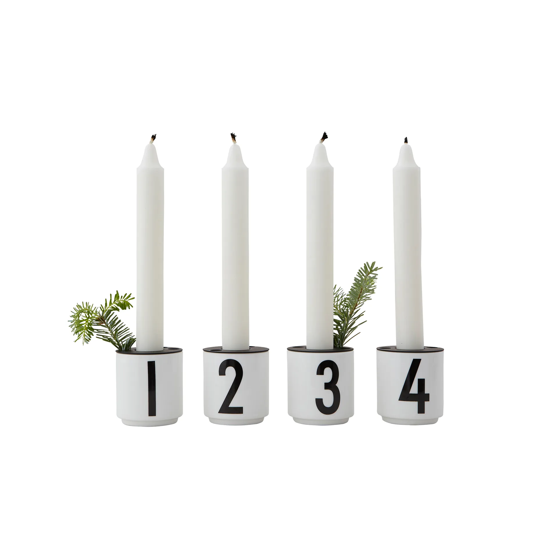 Kaarsenhouder voor espressokopjes 4-pack, small Design Letters