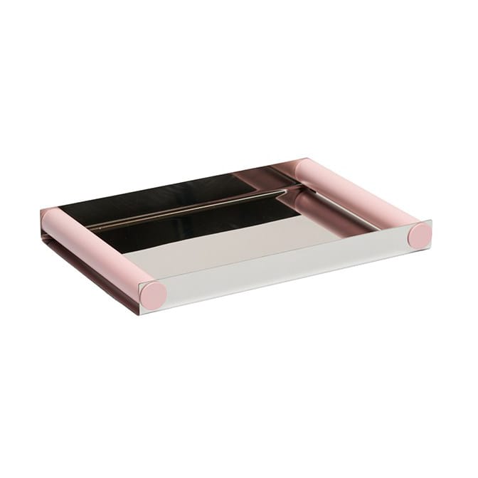 Ray tray disco dienblad 20,5x30 cm - Creole pink-roestvrij staal - Design Letters