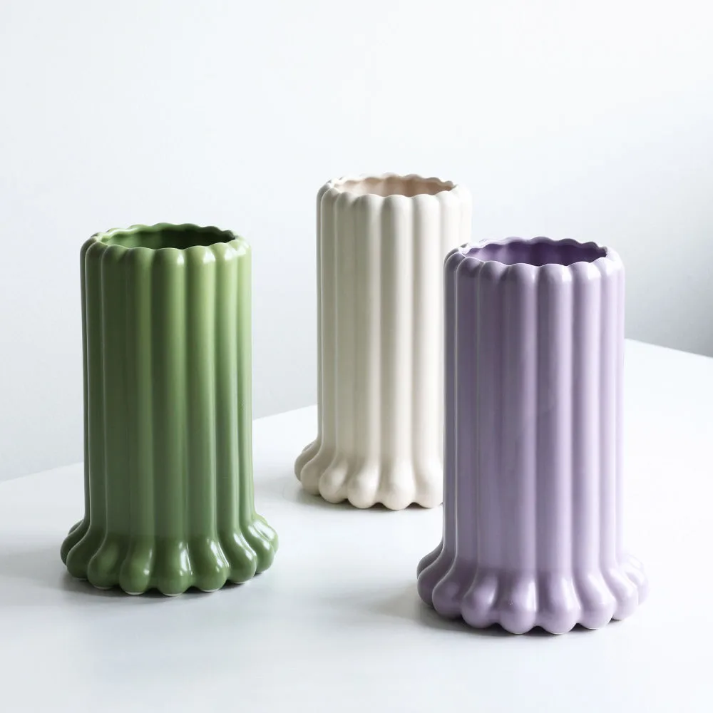 Tubular vaas large 24 cm, Green Design Letters