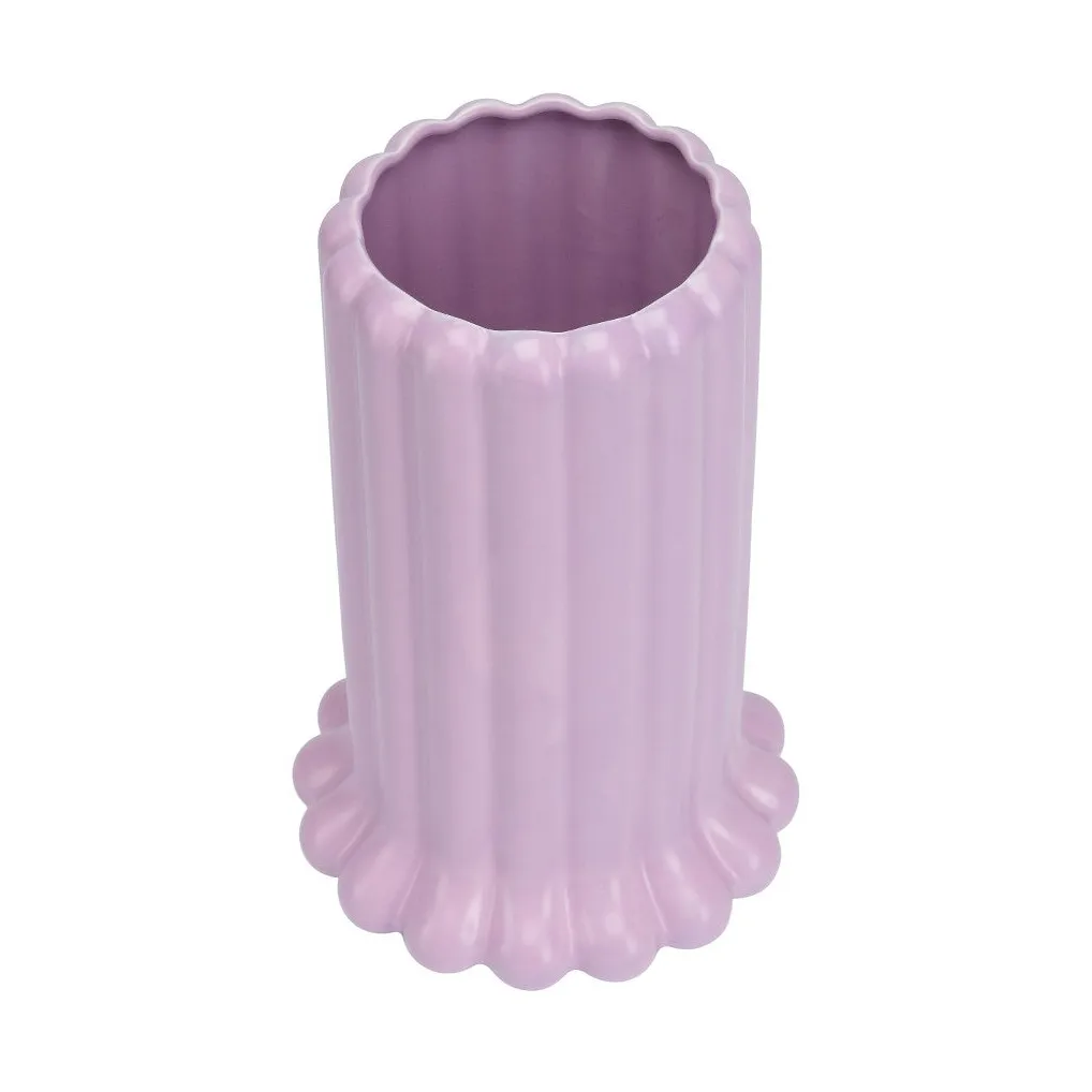 Tubular vaas large 24 cm, Purple Design Letters