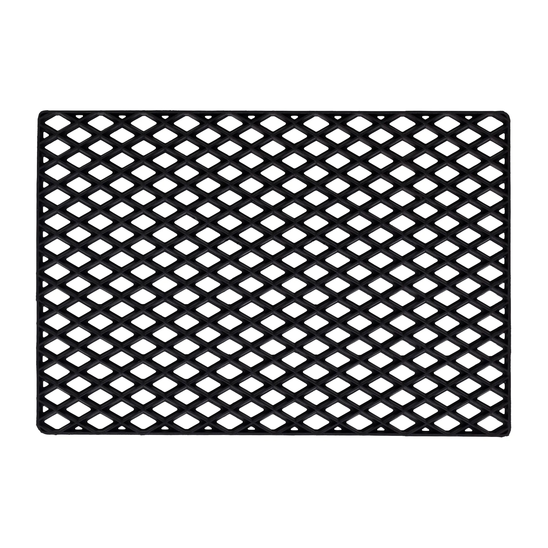 Black grid deurmat, 45x75 cm Dixie