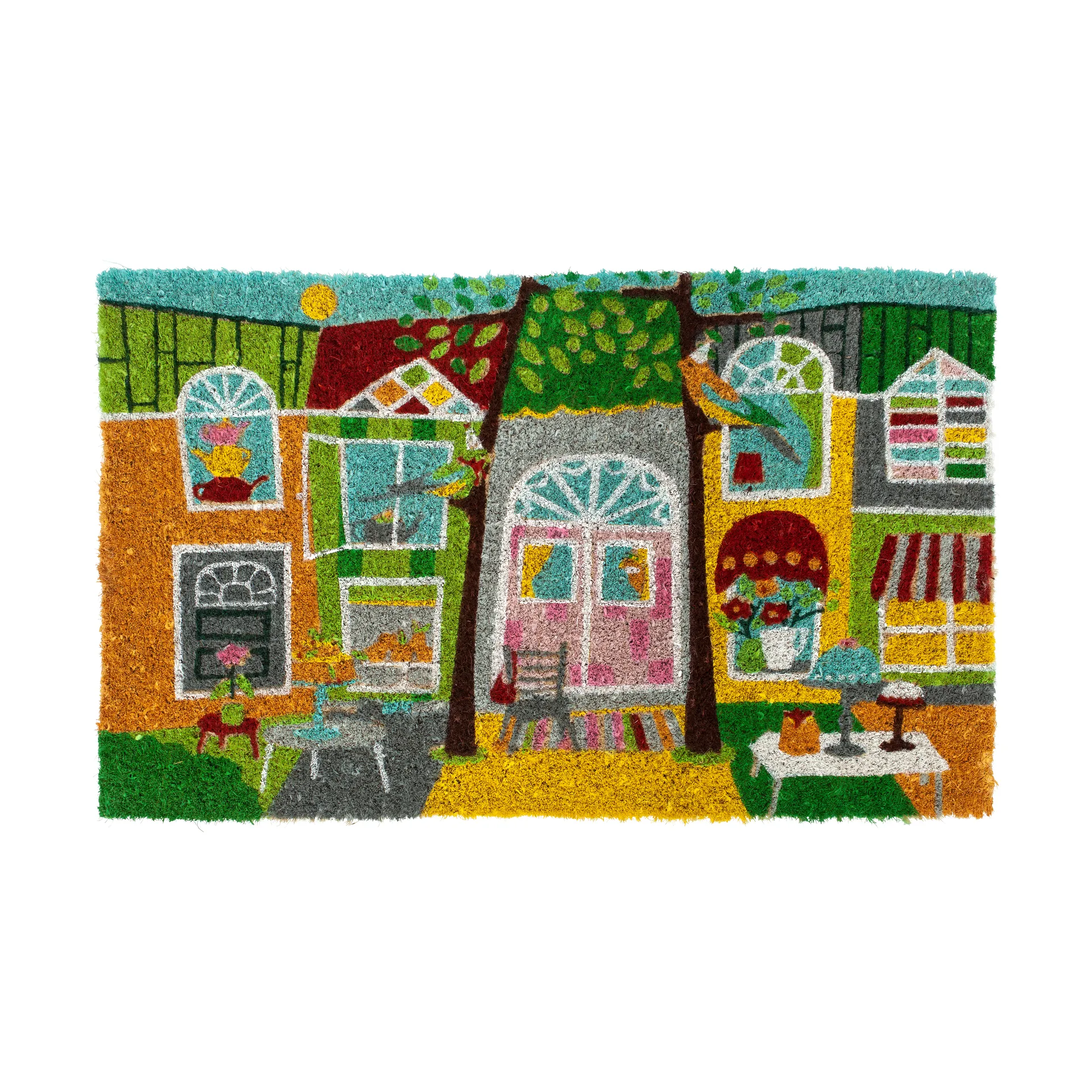 Coir deurmat, Garden party, 45x75 cm Dixie