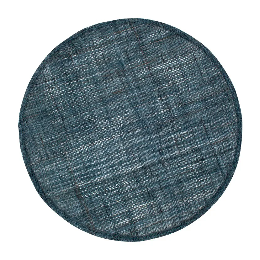 Dixie linnen placemat rond, donkerblauw Dixie