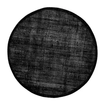 Dixie linnen placemat rond - zwart - Dixie