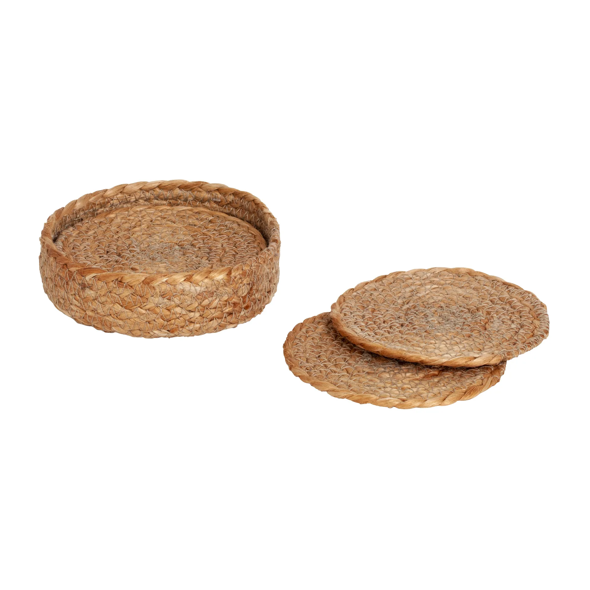 Elin glasonderzetter Ø10,5 cm 6-pack, Natuur Dixie