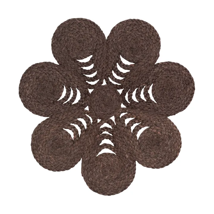 Elin placemat anemone Ø40 cm - Coffee - Dixie