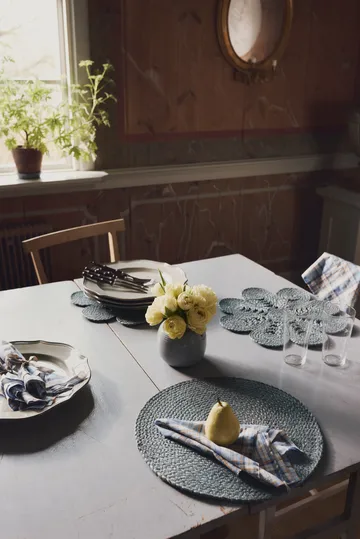 Elin placemat ovaal - Horizon blue - Dixie