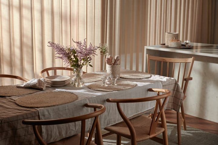 Elin placemat twist Ø38 cm, Natuur-grijs Dixie