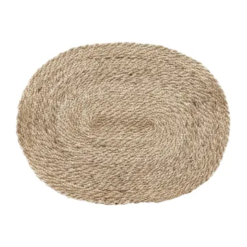 Elin placemat twist oval - Natuur-grijs - Dixie