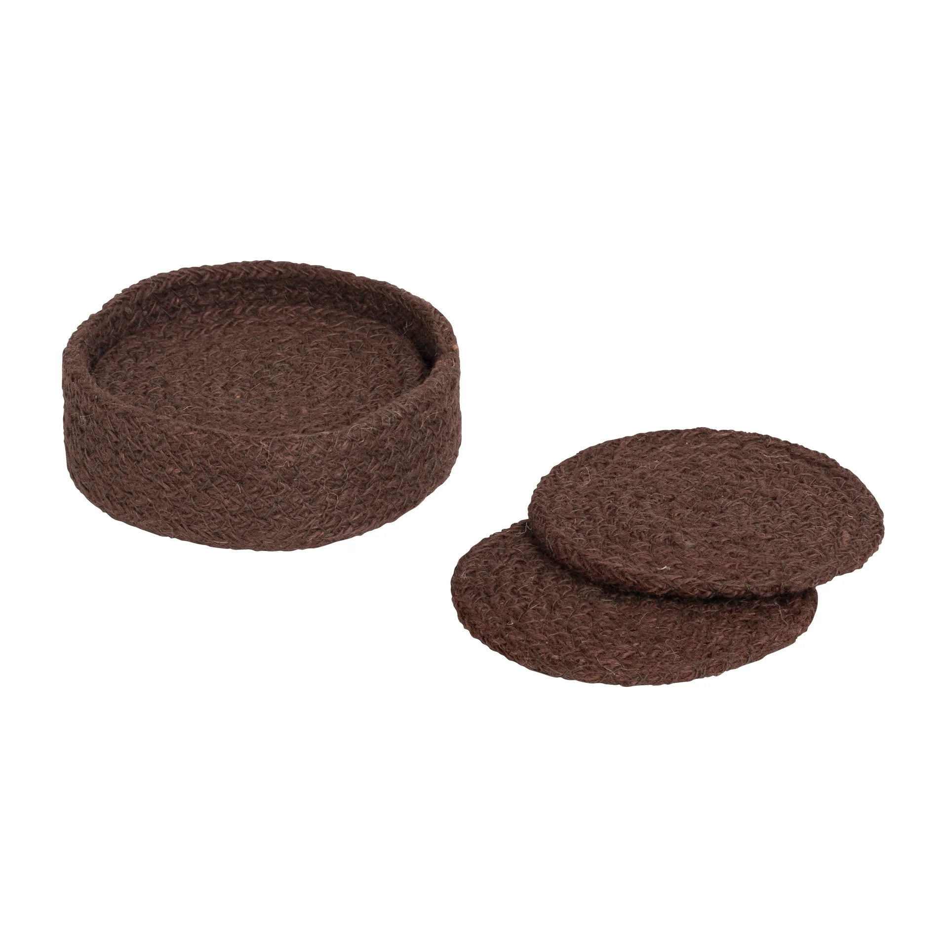 Ella glasonderzetters Ø10,5 cm 6-pack, Pure brown Dixie
