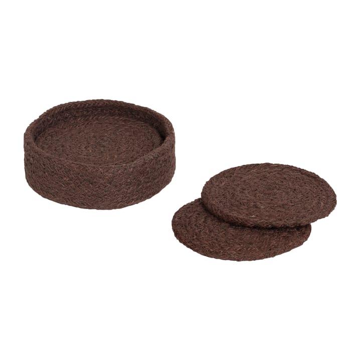 Ella glasonderzetters Ø10,5 cm 6-pack - Pure brown - Dixie