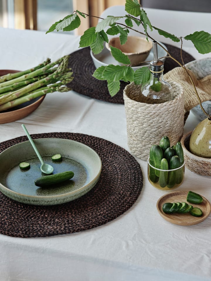 Ella placemat Ø38 cm, Bruin-zwart Dixie