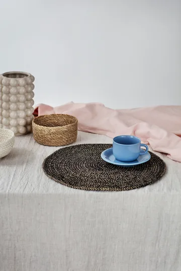 Ella placemat Ø38 cm - zwart - Dixie