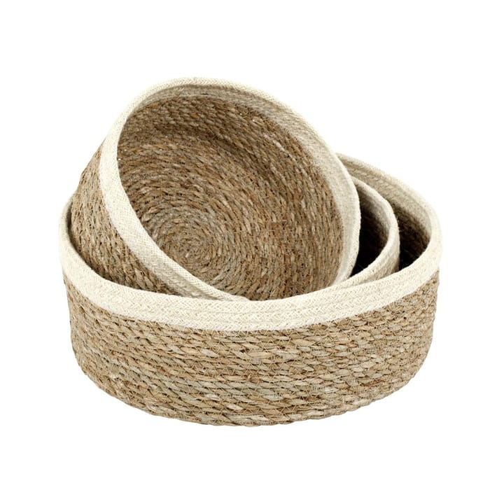 Emil broodmand 3-pack - naturel-wit - Dixie