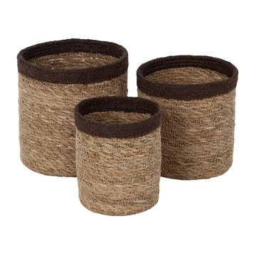 Emil opbergmand 3-pack small - Natuur-bruin - Dixie