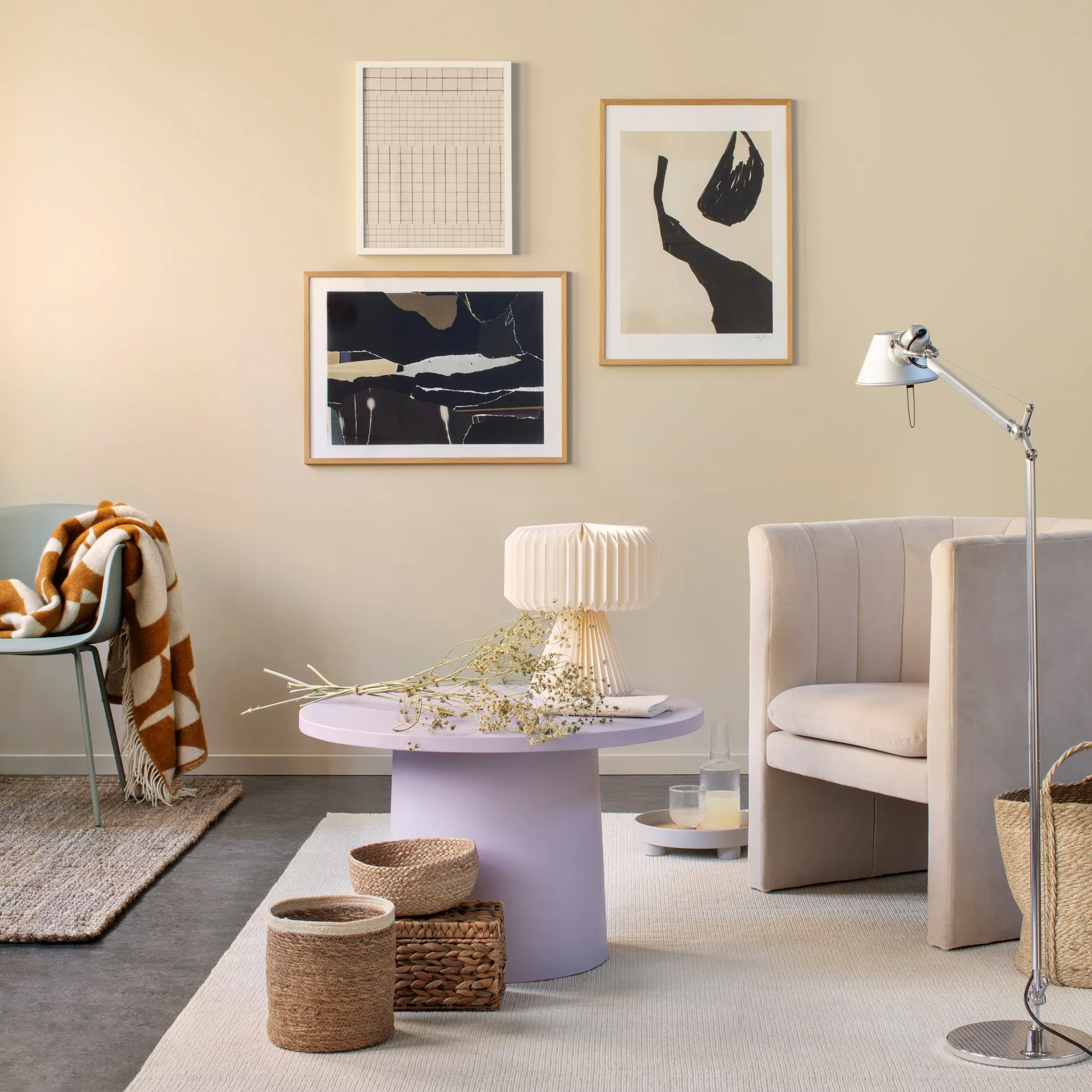 Emil opbergmand 3-pack small, Natuur-wit Dixie