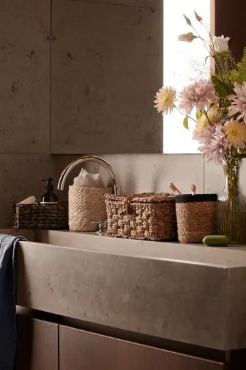 Emil opbergmand 3-pack small - Natuur-zwart - Dixie