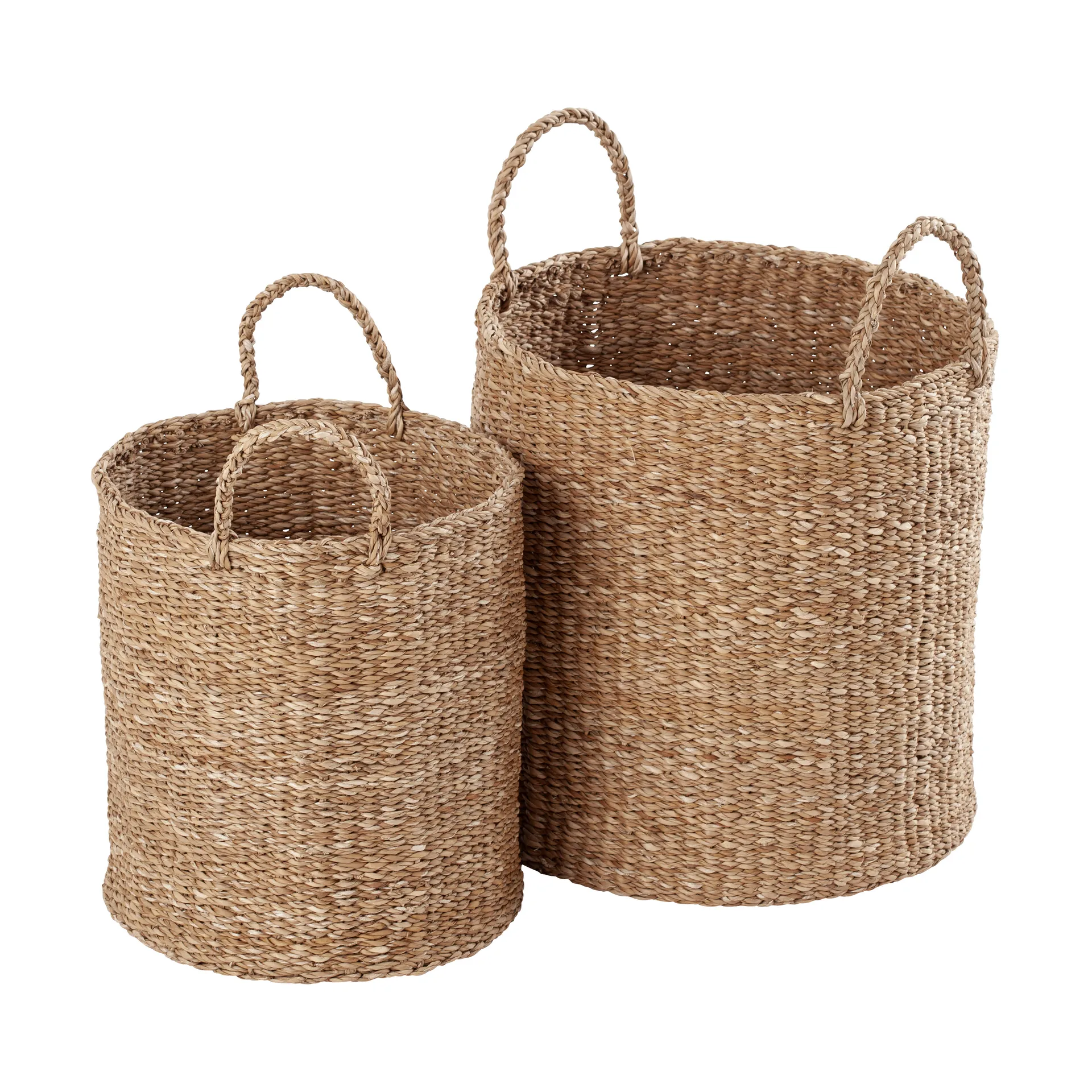 Esther cylinder opbergmand met handvat 2-pack, Natural Dixie