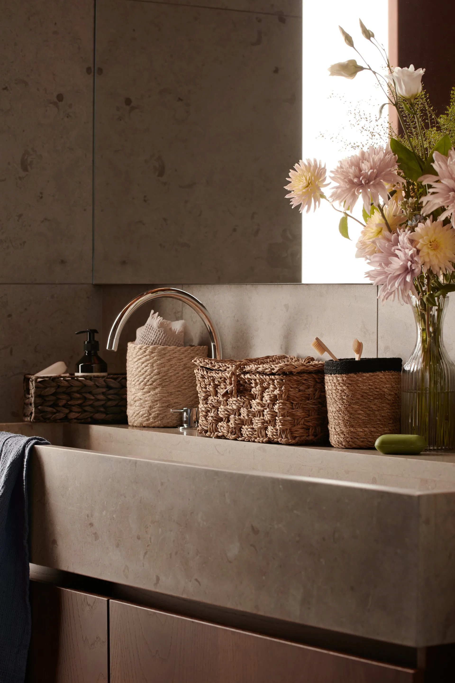 Esther opbergmand 2-pack, Natuur Dixie