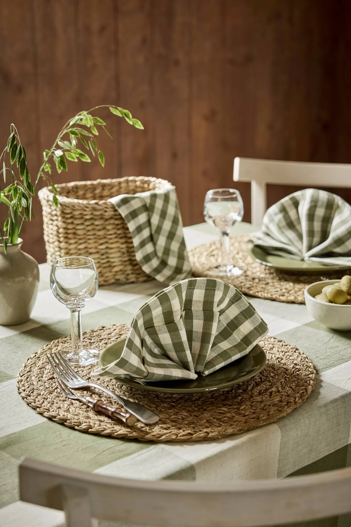 Esther placemat gevlochten, zeewier, Ø38 cm Dixie