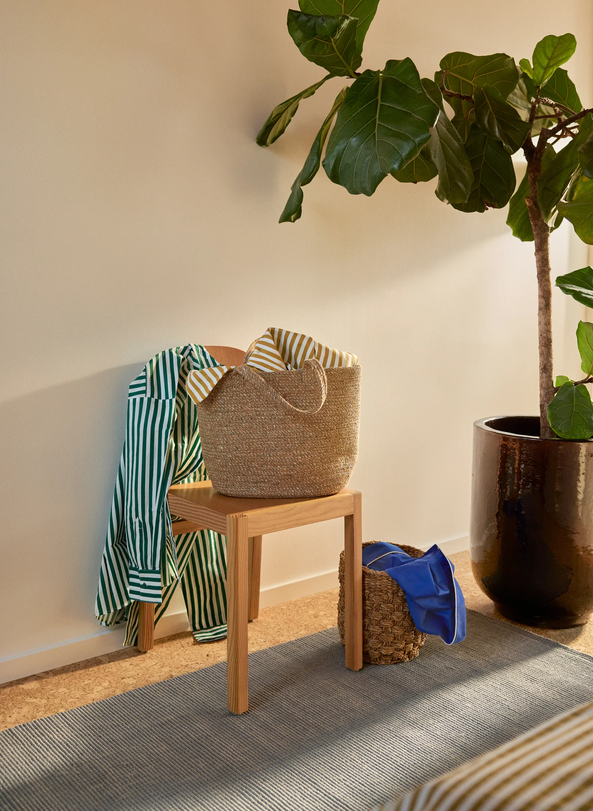 Fiona jute vloerkleed 80x180 cm, Cement grey Dixie