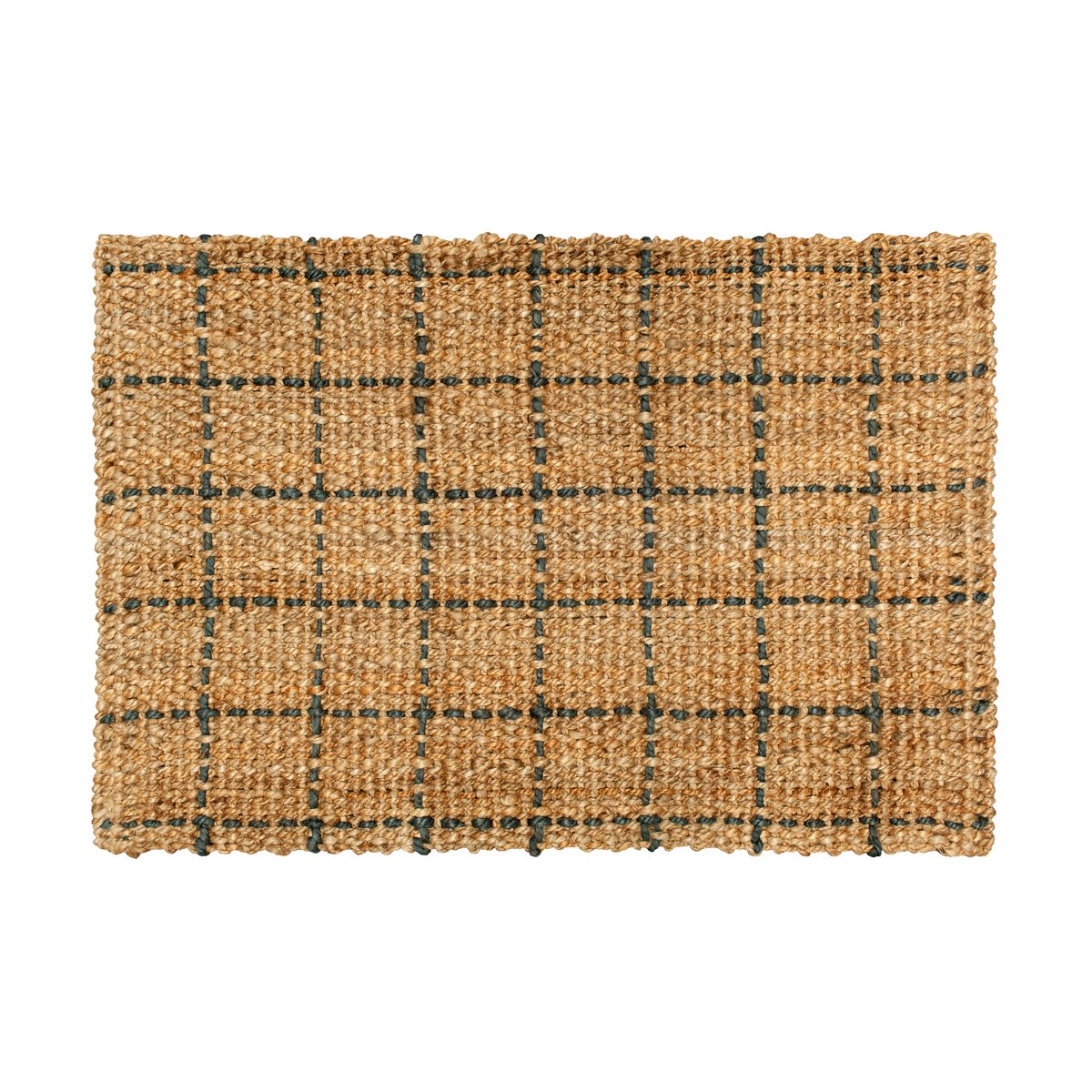Dixie Freja deurmat geruit 60x90 cm Natural-dark grey
