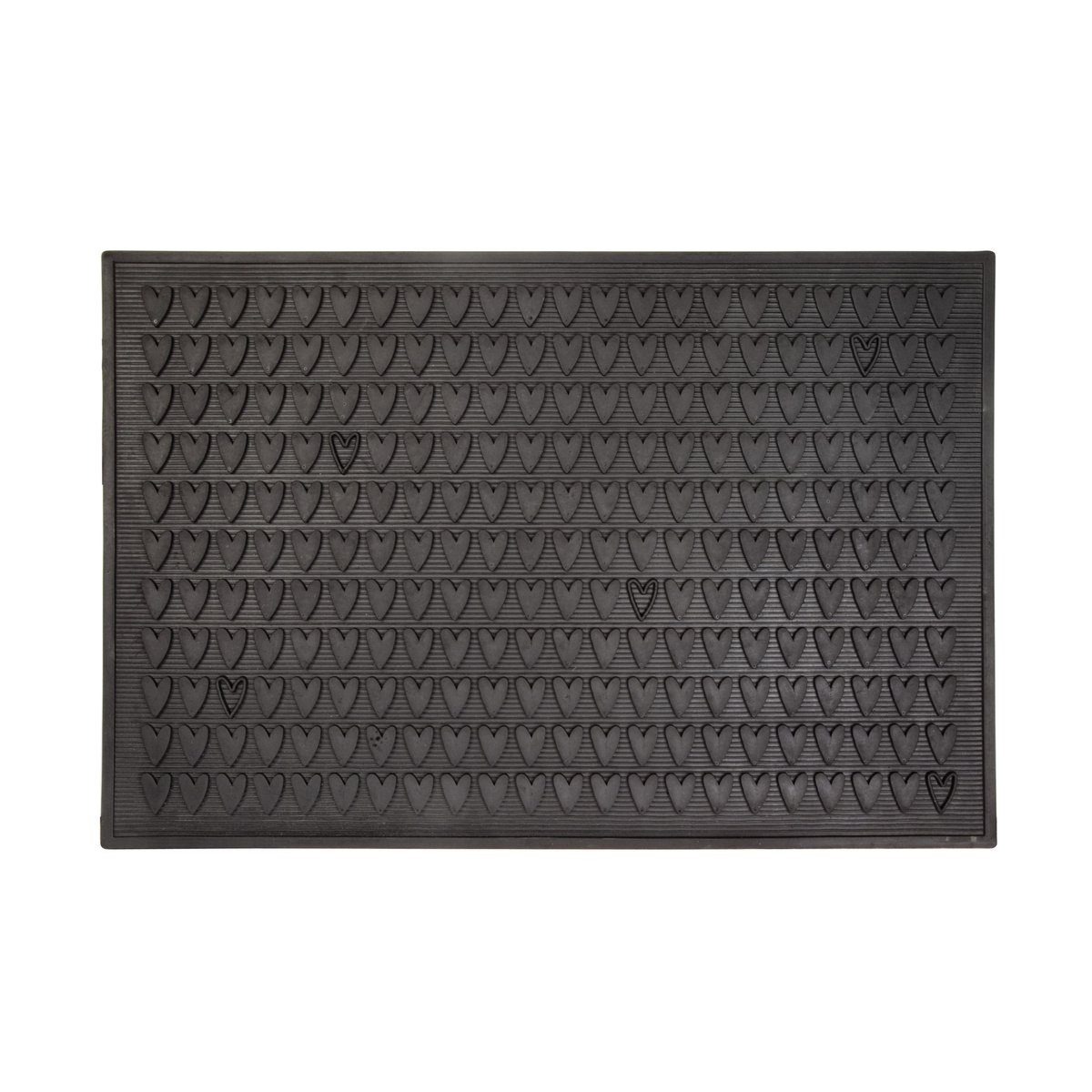 Dixie Hart deurmat 90 x 60 cm. | Scandinavisch Interieur | Deurmatten | Zwart