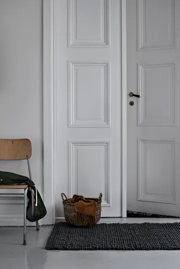 Jute vloerkleed donkergrijs - 70 x 120 cm. - Dixie