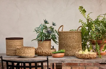 Lily mand met handvat 2-delig - Natural - Dixie