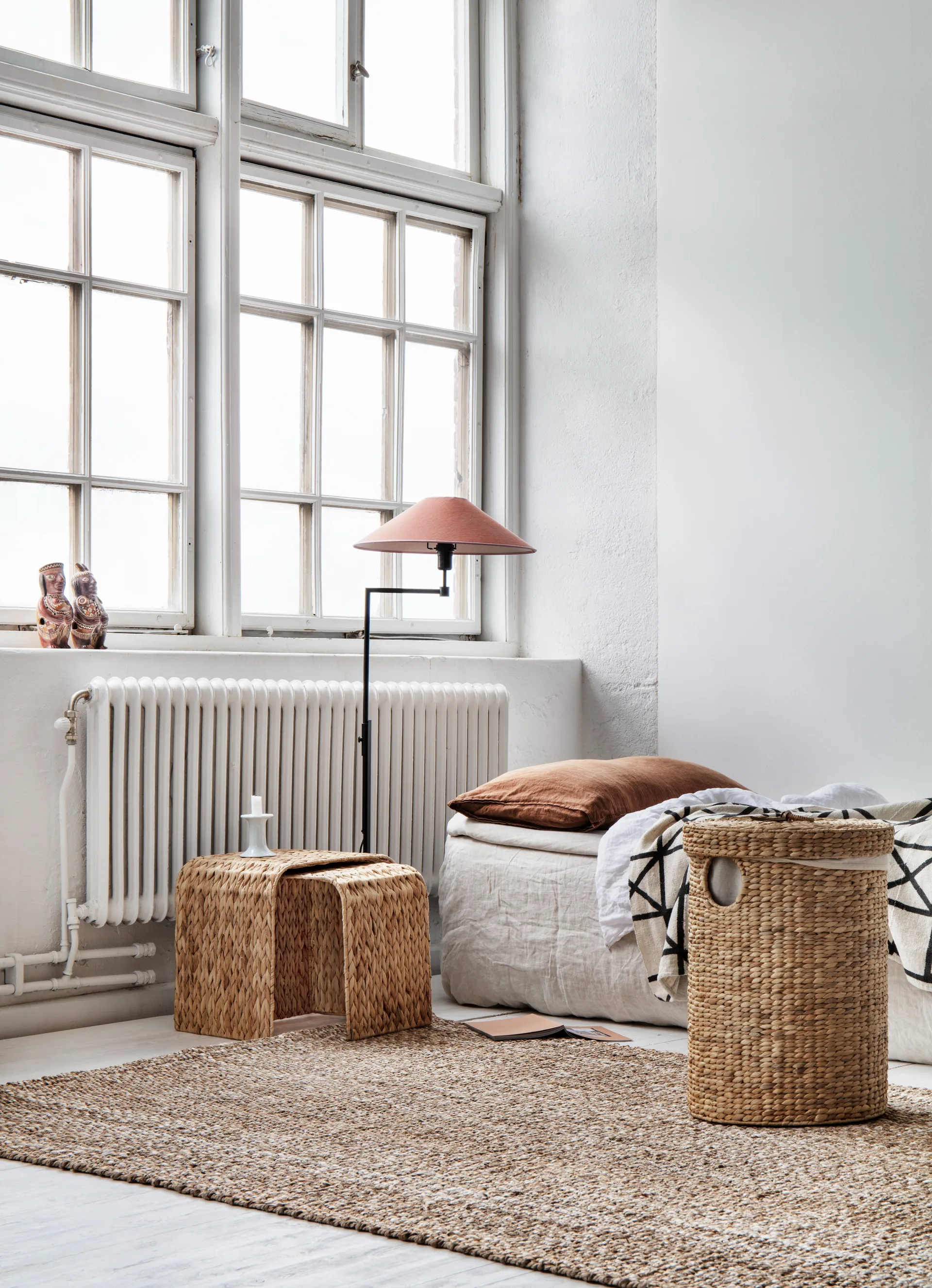 Lily wasmand rond 2 delen, Natural Dixie