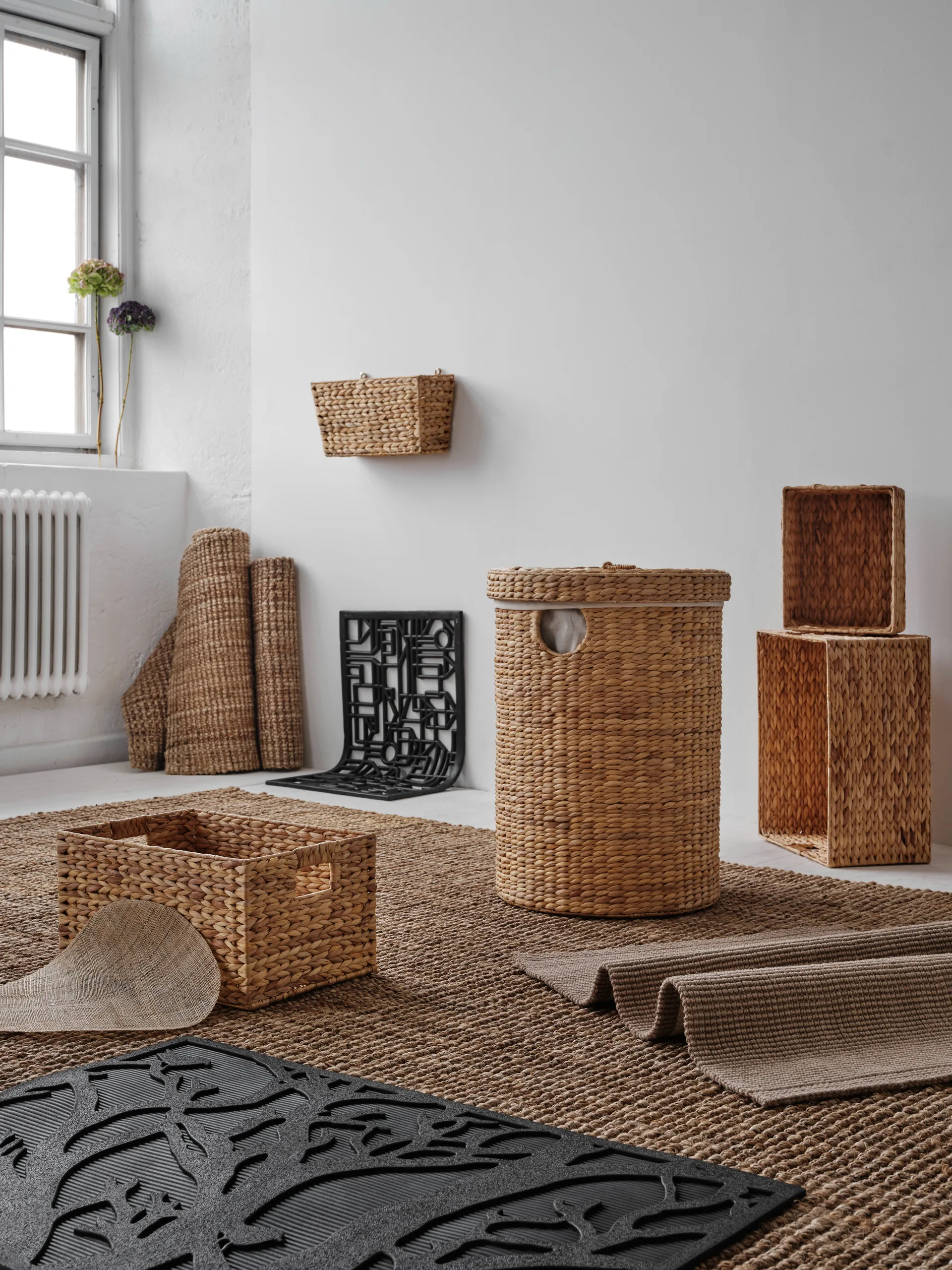 Lily wasmand rond 2 delen, Natural Dixie