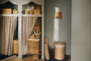 Lily wasmand rond 2 delen - Natural - Dixie