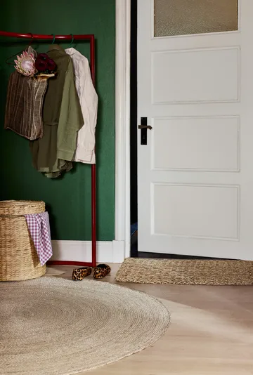 Lily zitpoef met deksel Ø41x43 cm - Natural - Dixie