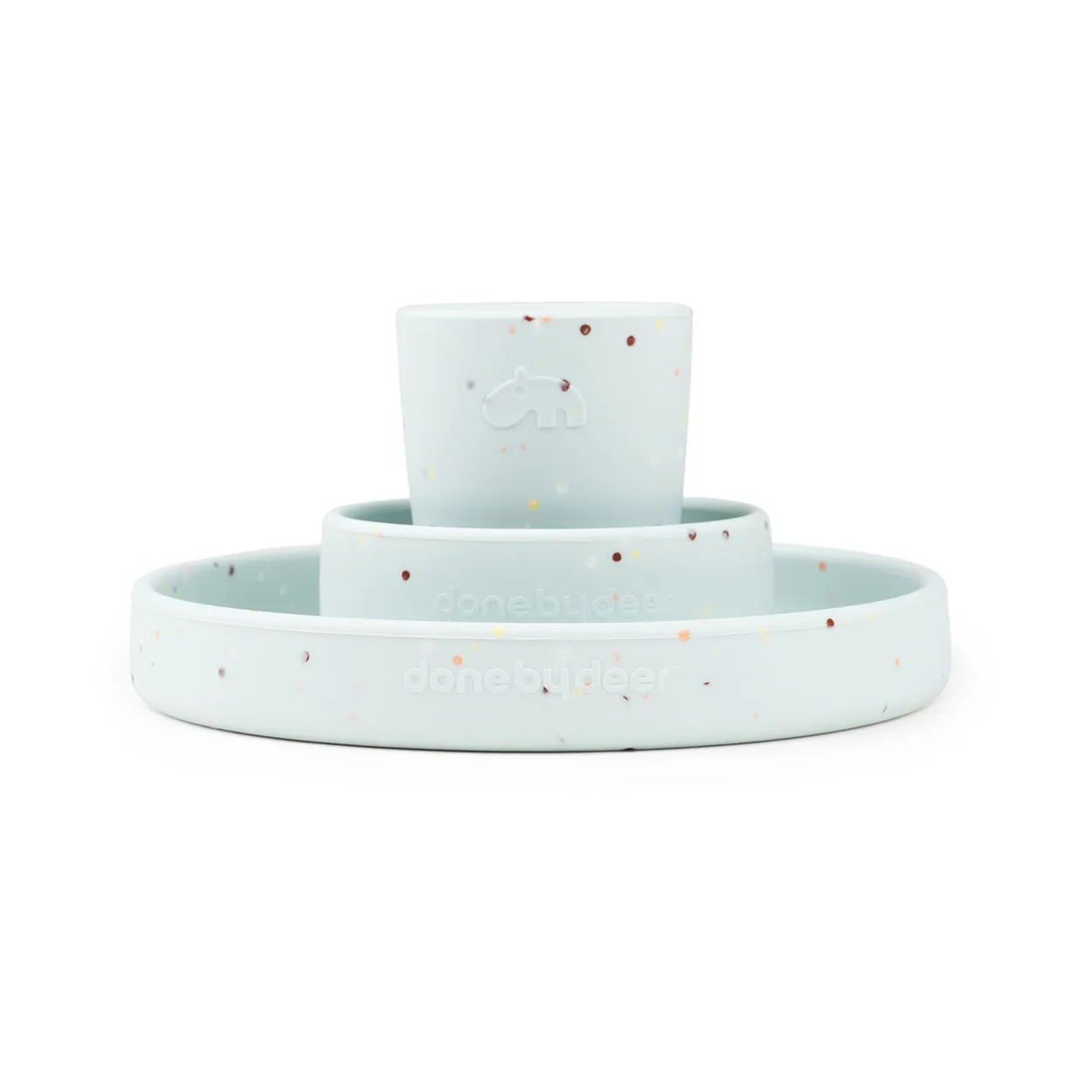 Done by deer Confetti kinderservies 3-delig Blauw