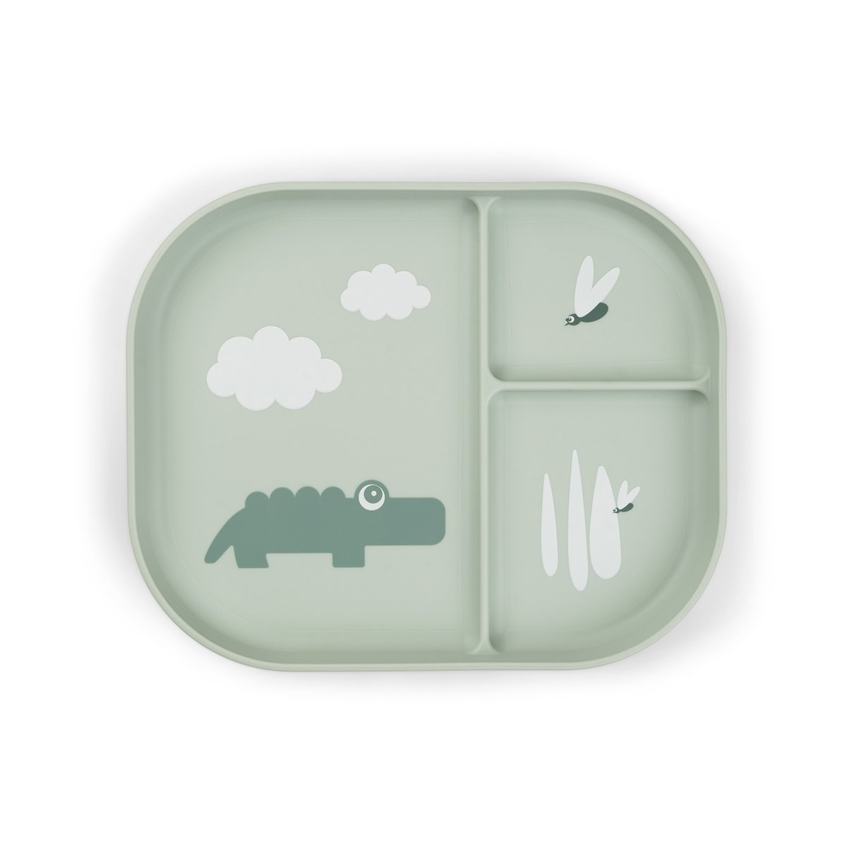 Done by deer Croco foodie kinderbord 18x22 cm Green
