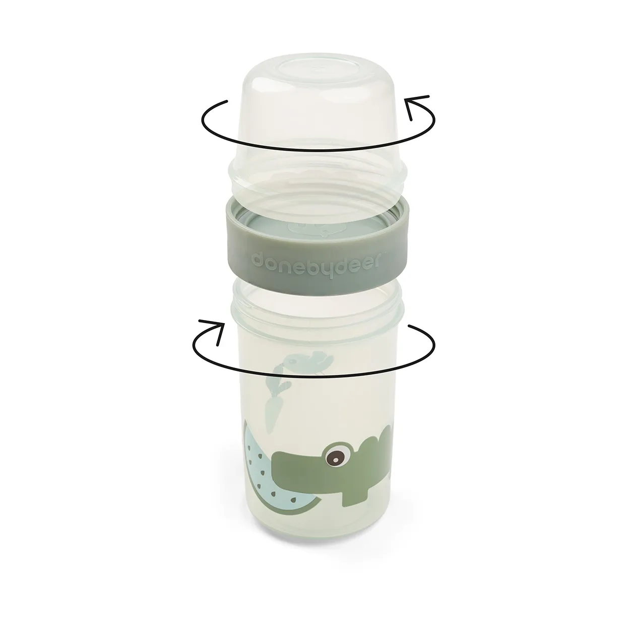 Croco To go 2-way snackbeker L, Green Done by deer