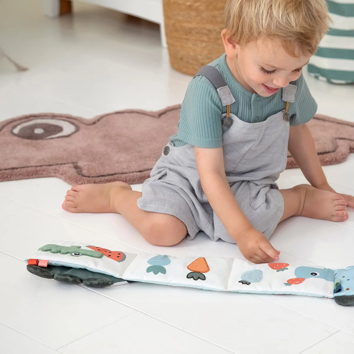 Croco vloerkleed 46x110 cm, Poeder Done by deer