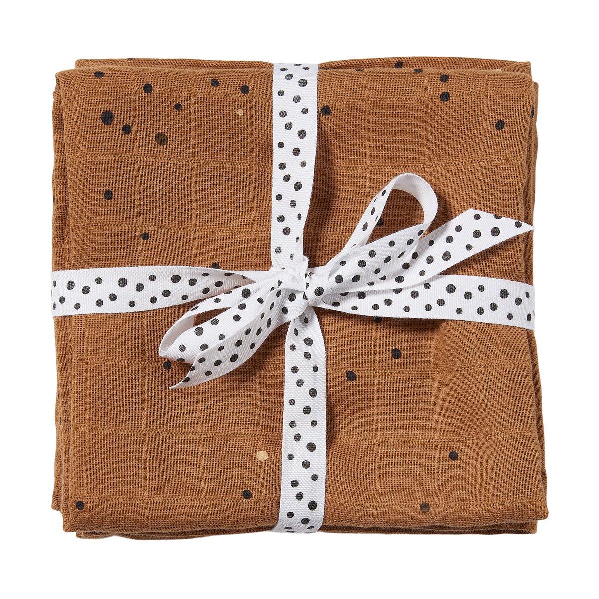 Done by deer Dreamy Dots hydrofiele doek 120x120 cm 2-pack Mustard