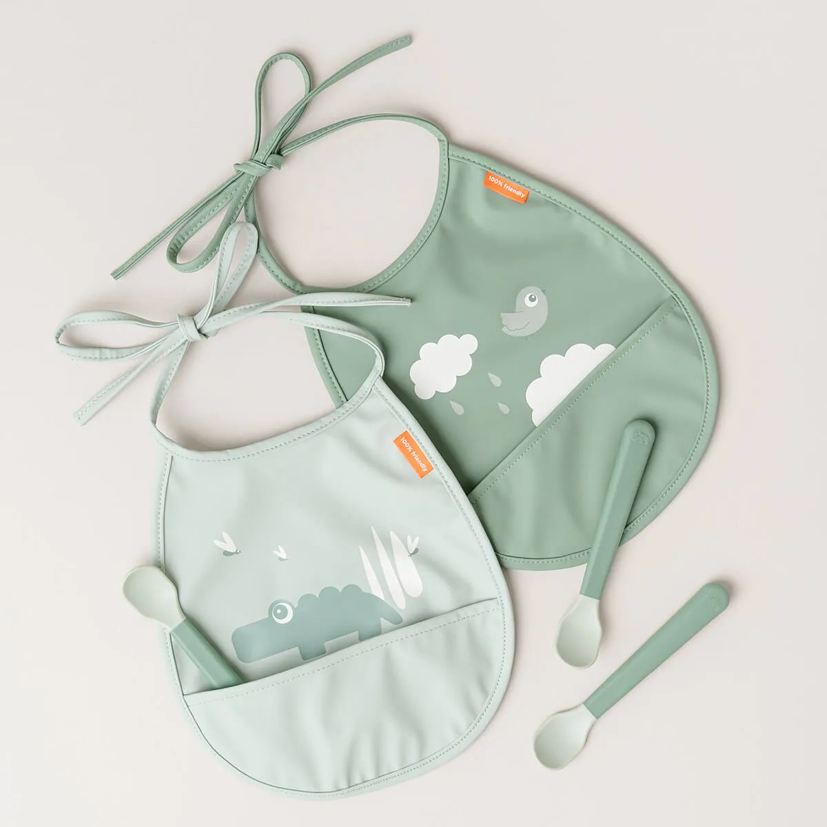 Easy-grip foodie lepel 3-pack, Green Done by deer