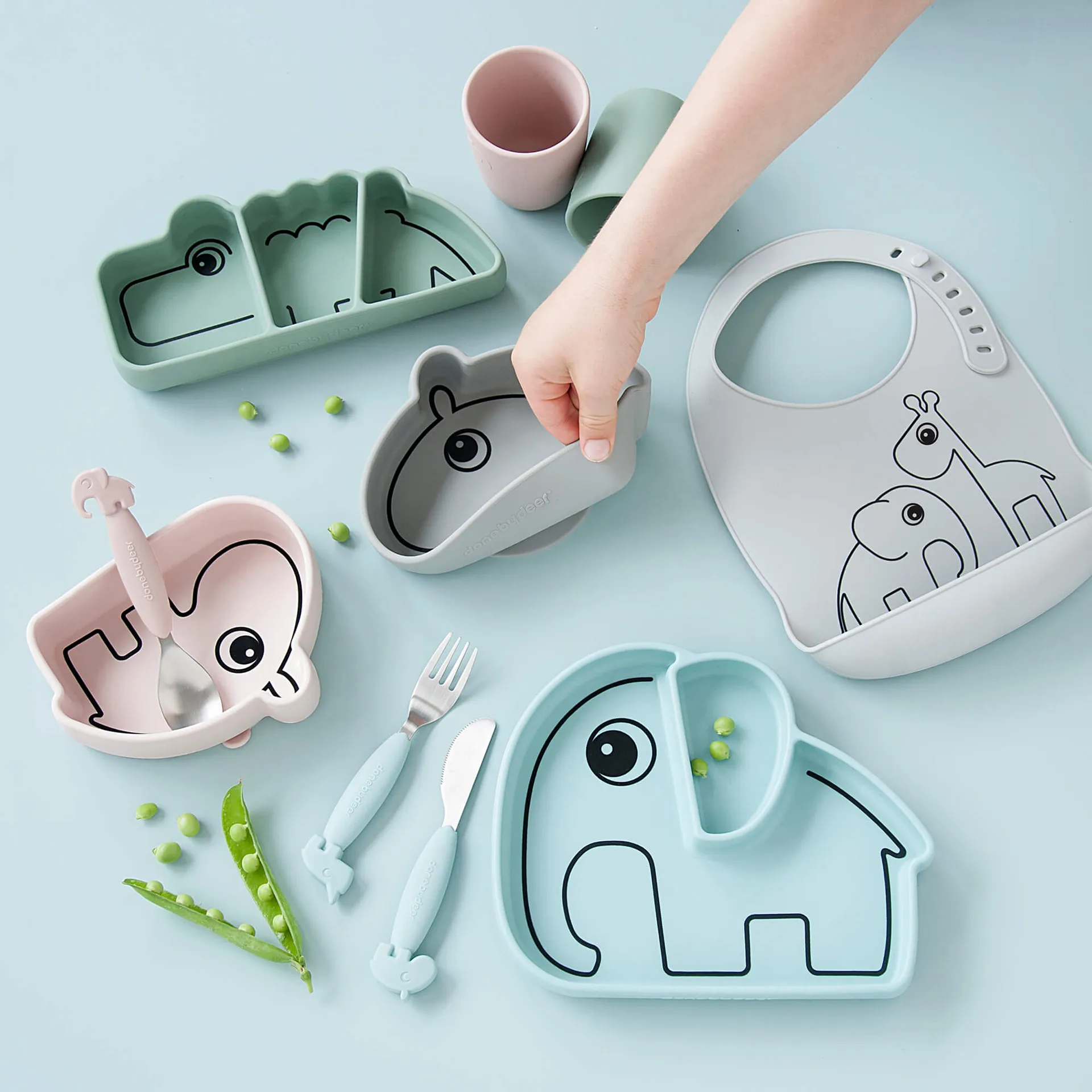 Elphee Stick&Stay kinderbord 17x20 cm, Blauw Done by deer