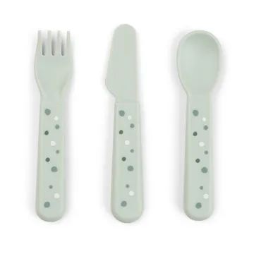 Happy Dots foodie bestekset 3-delig - Green - Done by deer