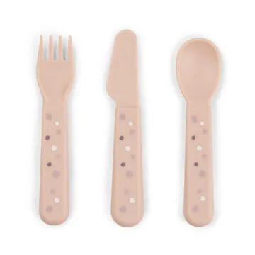 Happy Dots foodie bestekset 3-delig - Powder - Done by deer