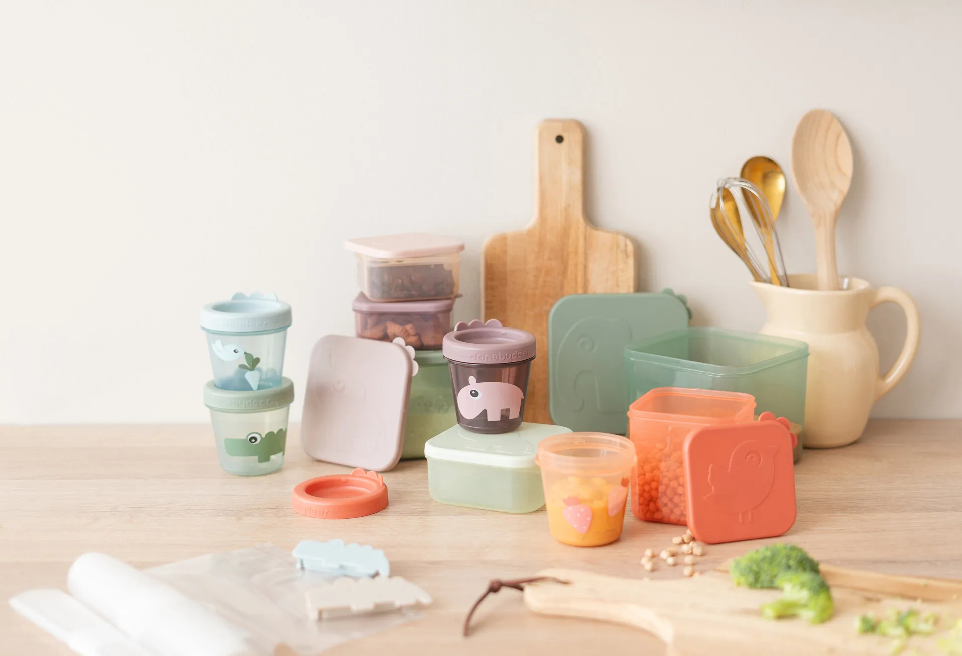 Ozzo lunchbox 3-pack, Powder Done by deer