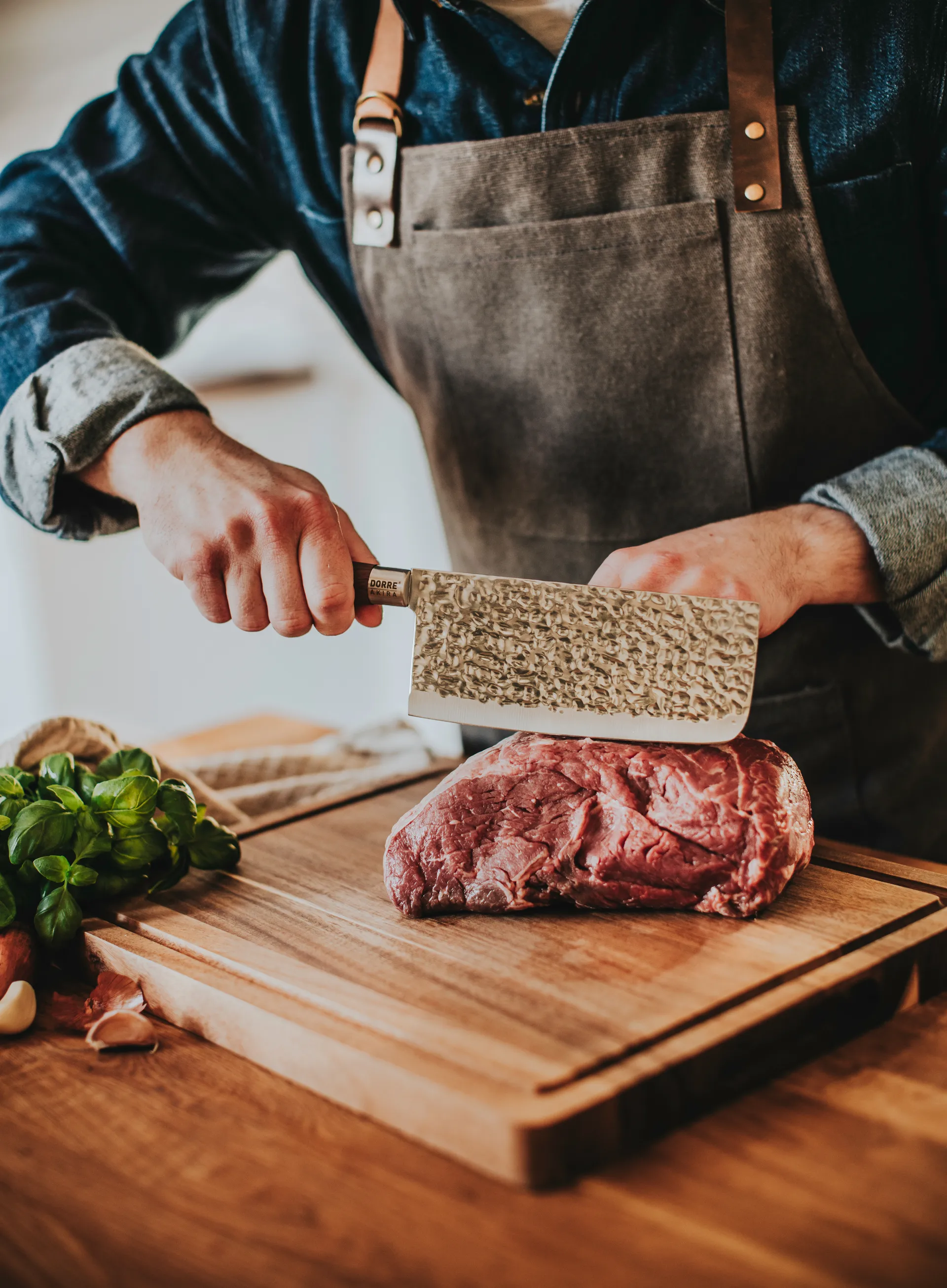 Akira Chinese koksmes 30 cm, Bruin Dorre