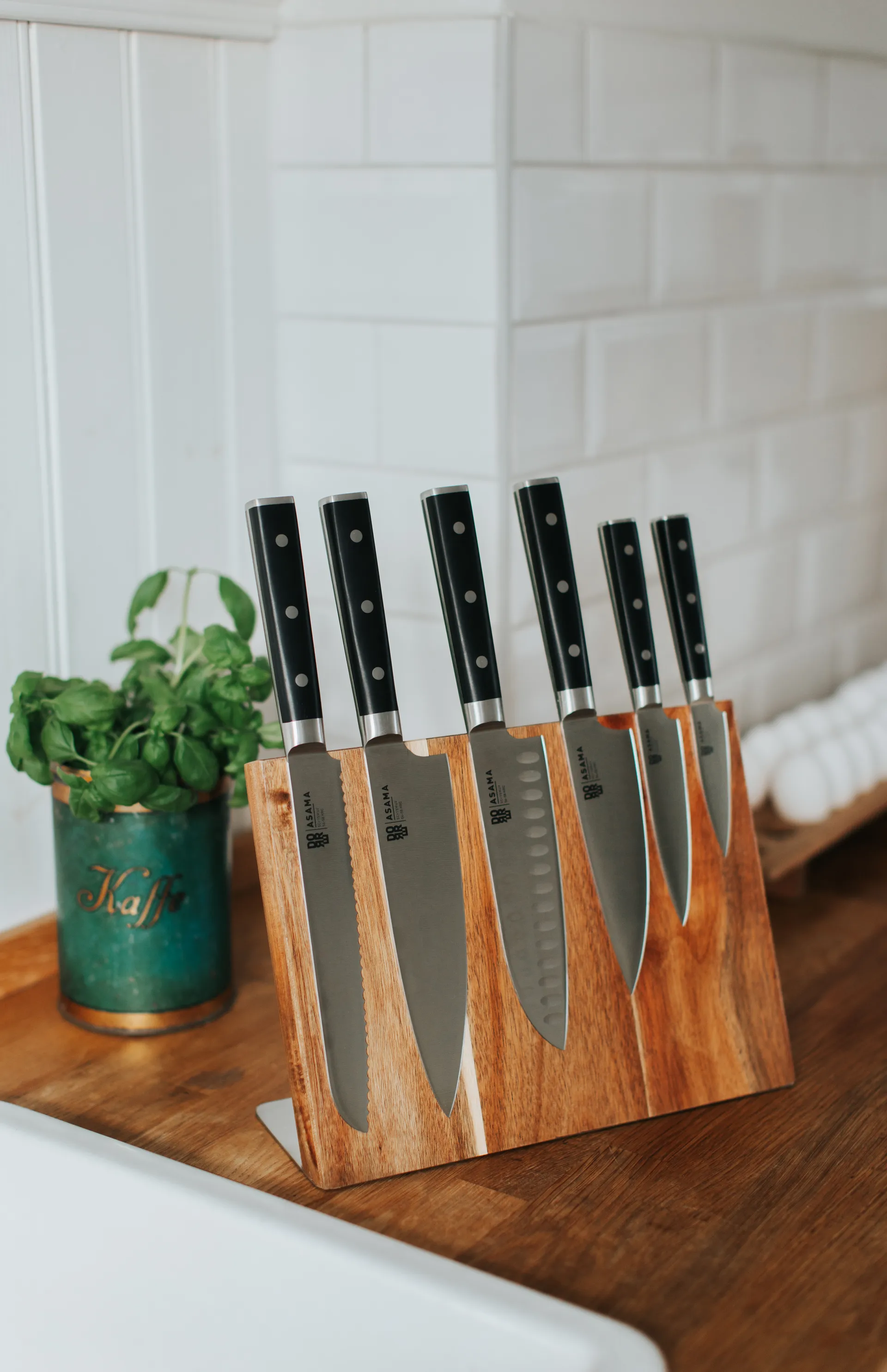 Asama santoku kokmes 18 cm, Roestvrij staal Dorre