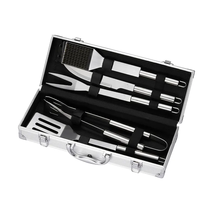 BBQ grillset - Roestvrij staal, 5 delen, geschenkdoos - Dorre
