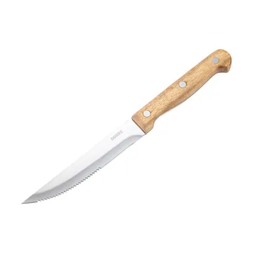 BBQ vleesmes - Roestvrij staal, 6-pack, houten doos acacia, 22,5x2 cm - Dorre
